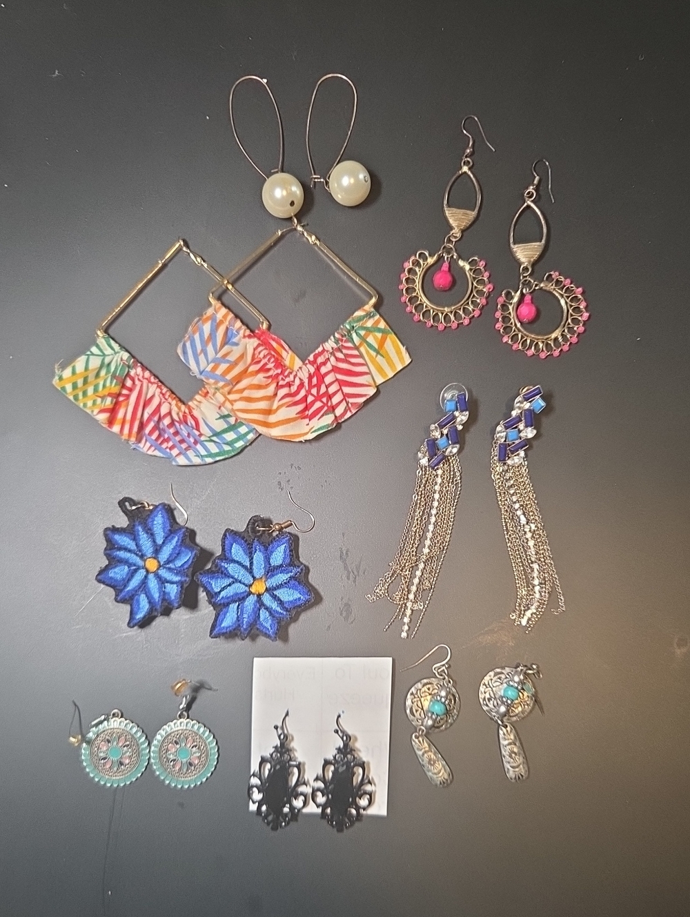 Mixed Women’s Earring Set - Multicolor Floral & Pearl Styles